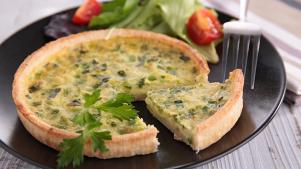 Quiche aux poireaux et lait de coco